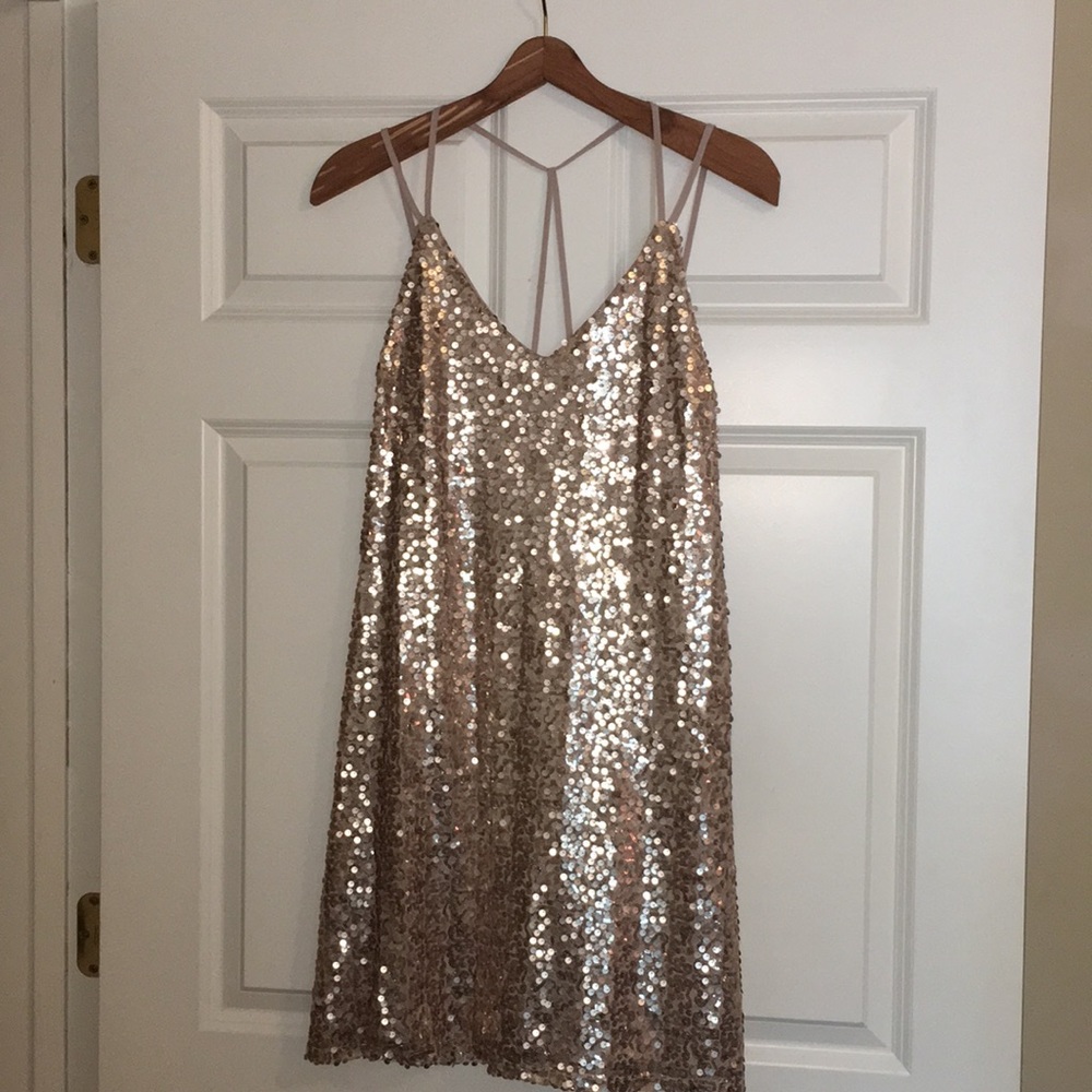 Gold Sequin Dress